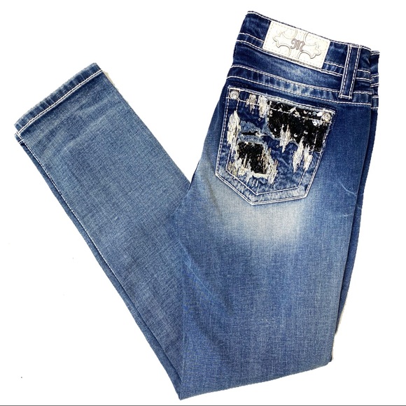 Miss Me Denim - NWOT Miss Me Sequin Signature Skinny Jeans